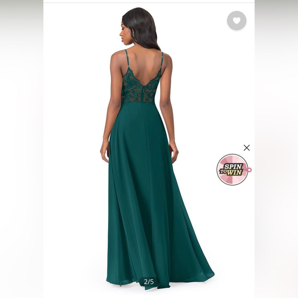 Azazie dark teal (peacock) long dress